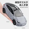 All 1:24 TESLA MODEL Y Model 3 With Charging Pile Alloy Diecast Metal Toy Car Model Sound and Light Childrens Collectibles Gift 4