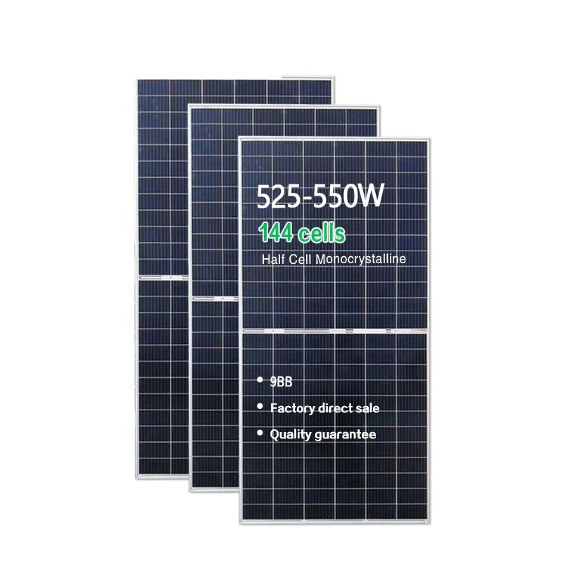 500W 182Mm 144 Celle 9Bb Mezze Celle Tagliate Perc 550W Pannello Solare Pannelli Fotovoltaici