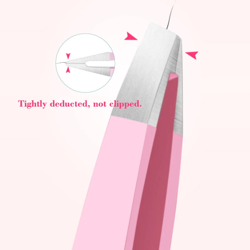 Description Picture 6 of itemEyebrow Tweezers Hair Remover Stainless Steel Professional Eyebrow Clamp Lash Tweezers Makeup 2in1 Eyebrow Hair Removal Clip