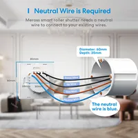 Meross HomeKit Smart Wi-Fi Roller Shutter Timer Electric Motor Curtain Blind Switch EU/UK Version Support Alexa Google Assistant - Image 2