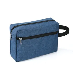 Large Capacity Travel Toiletry and Cosmetics Waterproof Bag (Navy blue)