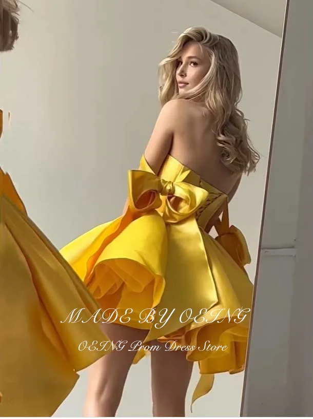 Prom Dresses Prom Dress OEING Mini Prom Dress Elegant Sweetheart Bow Straps Homecoming Dresses Special Gowns Vestidos Para Eventos Especiales Customized