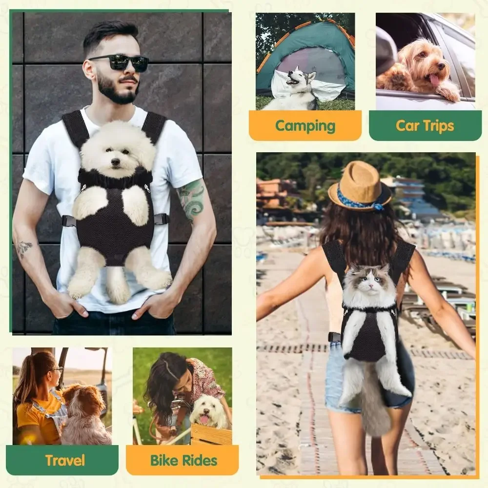 Adjustable Front Dog Carrier Backpack – Small Pets