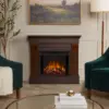 41'Electric Fireplace with Mantel for Living Room or Bedroom, Replaceable Fireplace Insert Heater,Realistic Log and Flame Effect 2