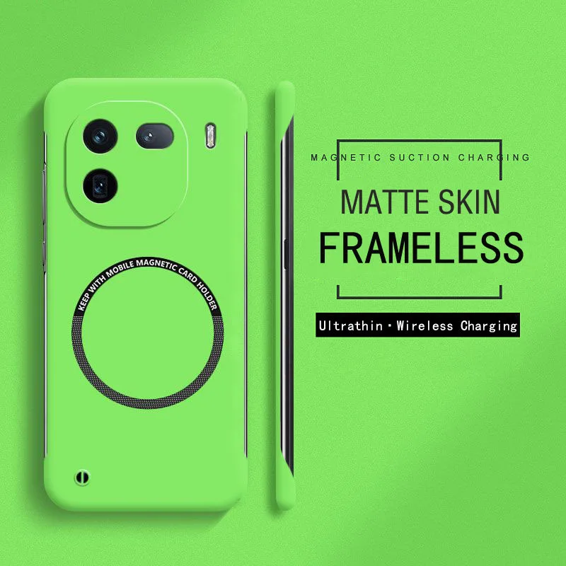 Frameless Magnetic Ultra Slim Wireless Charging Matte Hard Case