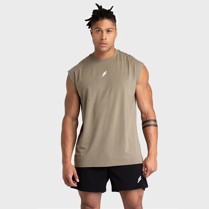 Men Loose Sleeveless Cotton Sports Undershirt