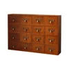 Card Catalog Cabinet with 16 Drawers Traditional Apothecary Cabinet Multifunction Rustic Wood Desk Drawer for Countertop 1