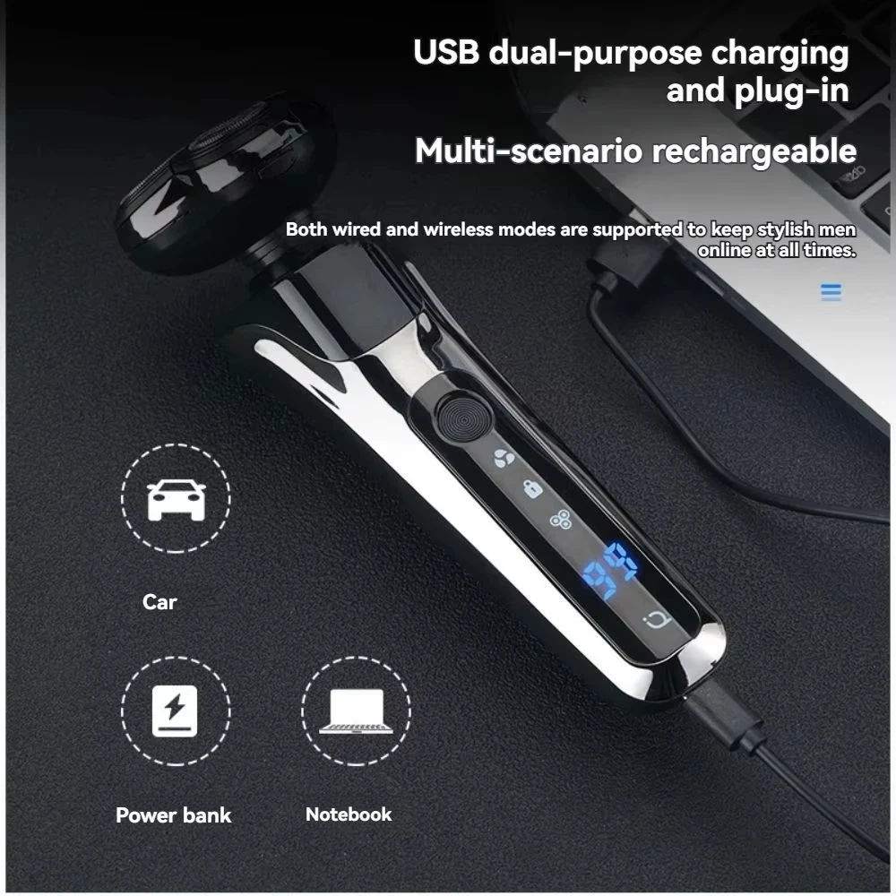 Xiaomi 3-in-1 Electric Shaver Double Head 5000 Digital Display Head Washable Rechargeable Brushless Men's Fast Charge Razor New 4
