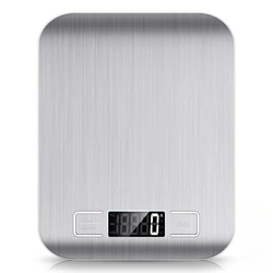 Precision Digital Kitchen Scale with Tare Function and Stainless Steel LCD Display - 10Kg (10KG)