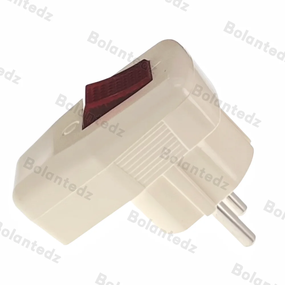 1PCS Schuko Germany Type F Rewireable Power Plug 250V 16 Amp W/ LED Indicator Switch power plug adapter power cord plug