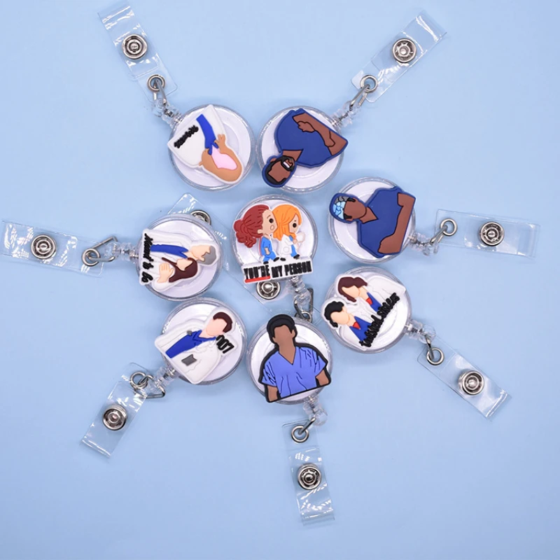 

Nurse Doctor ID Tag Work Card Clips Retractable ID Name Badge Reel Medical Workers Chest Pocket Card Holder Accessories Reels