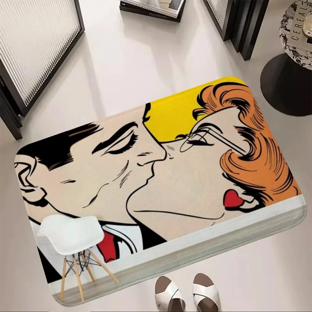 Door Mat Entrance Outdoor Rug Mat Pop Art Modern Home Decoration Accessories Exterior Entrance Carpet for Kitchen Floor Mats 2