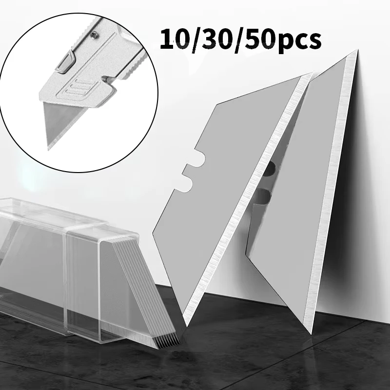 10/30/50Pcs Special Knife Blades Steel Material Utility Knife Trapezoid Blades Replacement DIY Art Craft Cutter Tool Blade