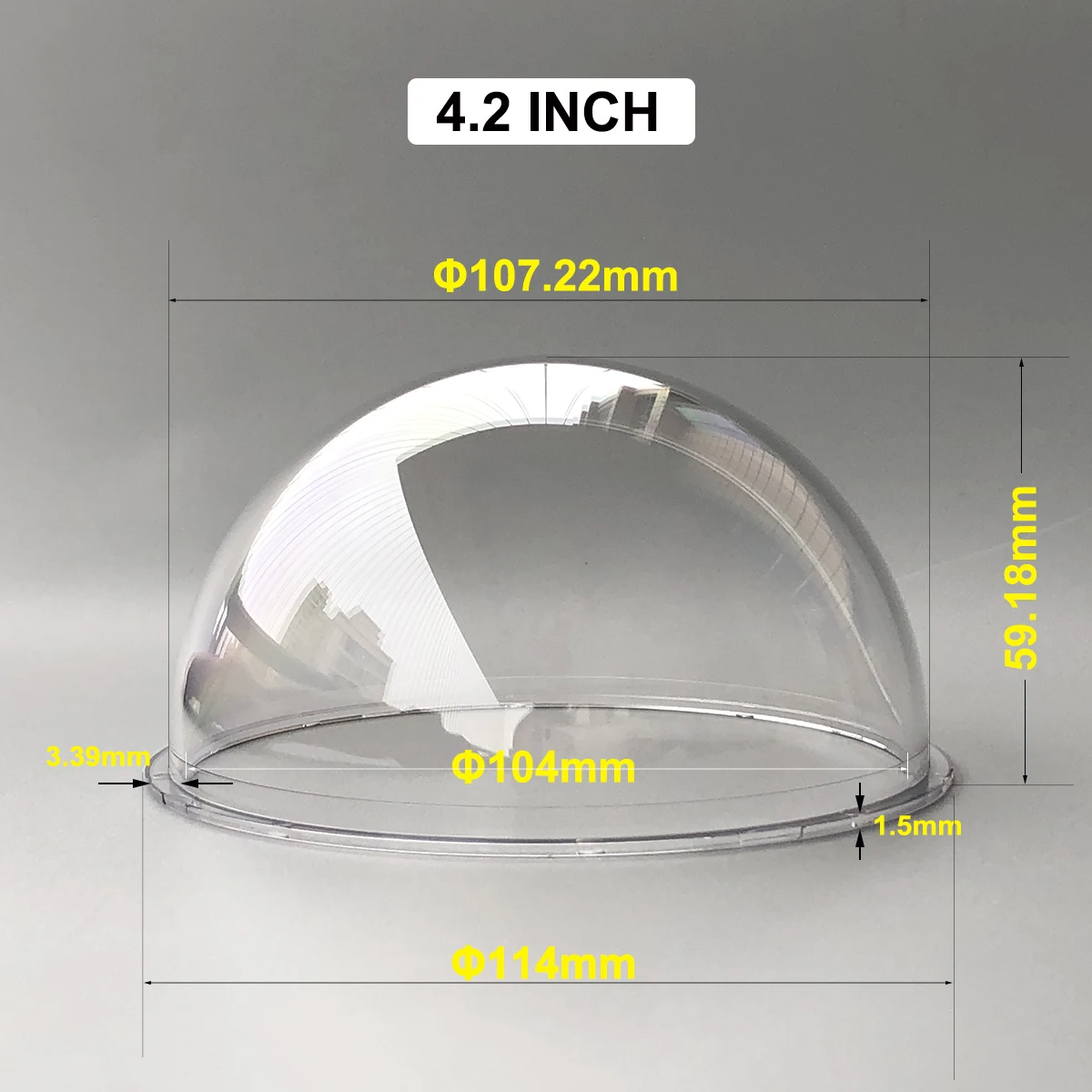 42InchPolycarbonatePCMaterialIndoorOutdoorCCTVReplacement