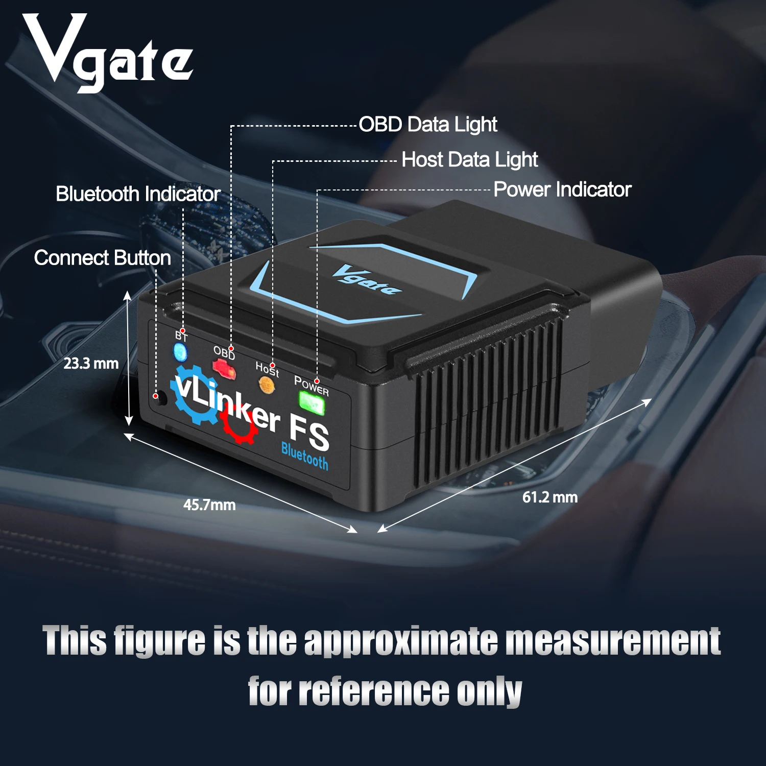 Vgate vLinker FS ELM327 Bluetooth for Android/ IOS For Ford FORScan HS MS CAN ELM 327 OBD 2 OBD2 Car Diagnostic Scanner Tools 5