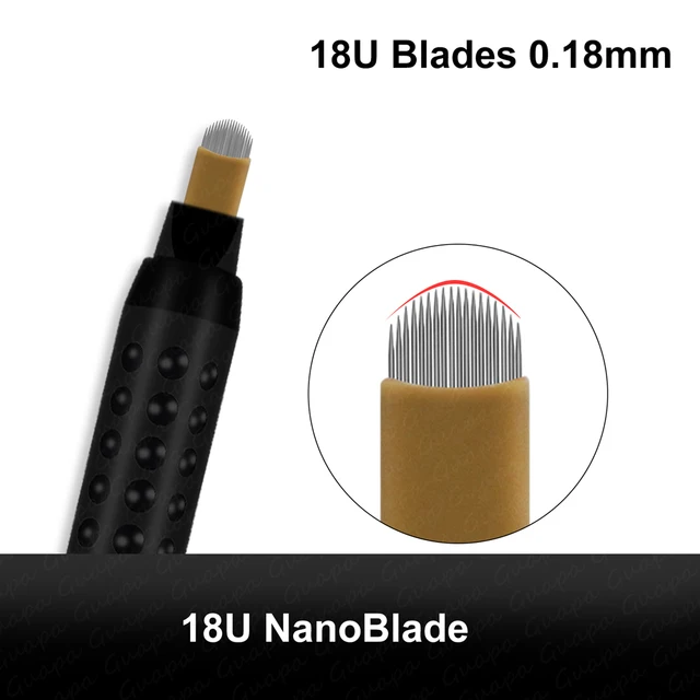 1PC Guapa 0 18mm Disposable Microblading Pen Nano Brow Permanent Makeup Hand Tools with 18U 14