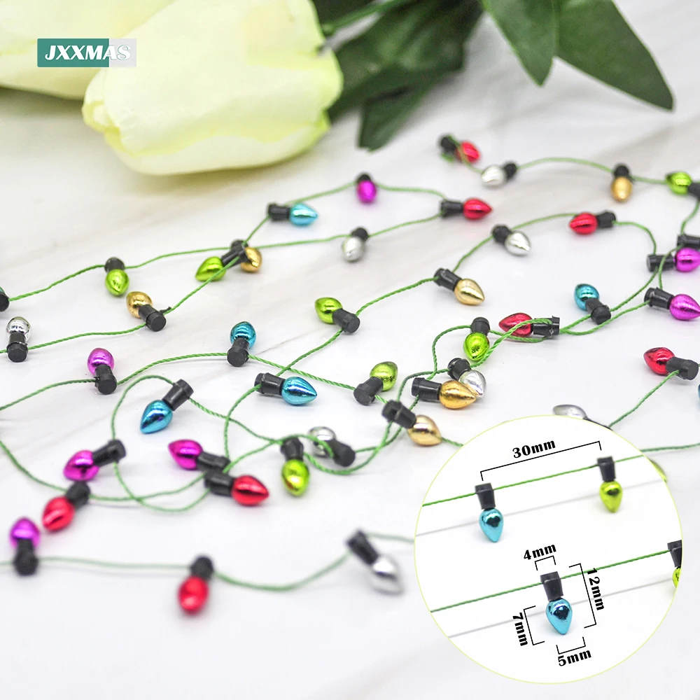 50 Meters Christmas Garland DIY Small Bulbs String No Electricity Colorful Home Decorations Xmas Tree Ornaments Party Supplies christmas tree decoration
