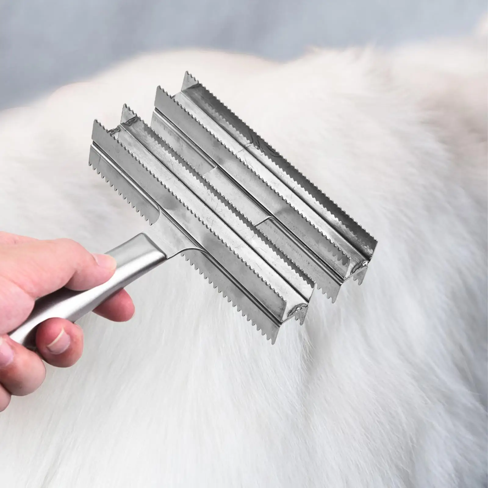 Horse Comb Metal Shedding Blade Stainless Steel Farm Supplies Rake Deshedding Brush for Cattle Animal Livestock Cats Dogs