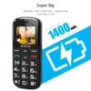 Bar Senior CellPhone Artfone CS182 For Elderly Mobile Phone Wireless FM SOS 1400mAh Celulares Dual Sim 3