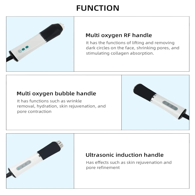 3 in 1 Salon Spa & Home Use Oxygen Facial Machine Skin Rejuvenation RF Skin Tightening CO2 Nano Bubble Machine