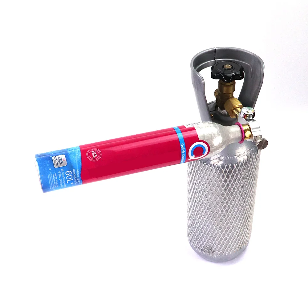 퀵 커넥트 핑크 소다 CO2 실린더 탱크 리필 충전 스테이션 어댑터 소다스트림 실린더용 W21.8-14 G3/4 CGA320 연결