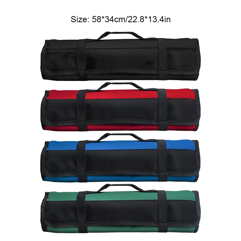 Cloth Chef Knife Bag Portable Tool Storage For Culinary Enthusiasts Made With 600D Oxford Cloth red