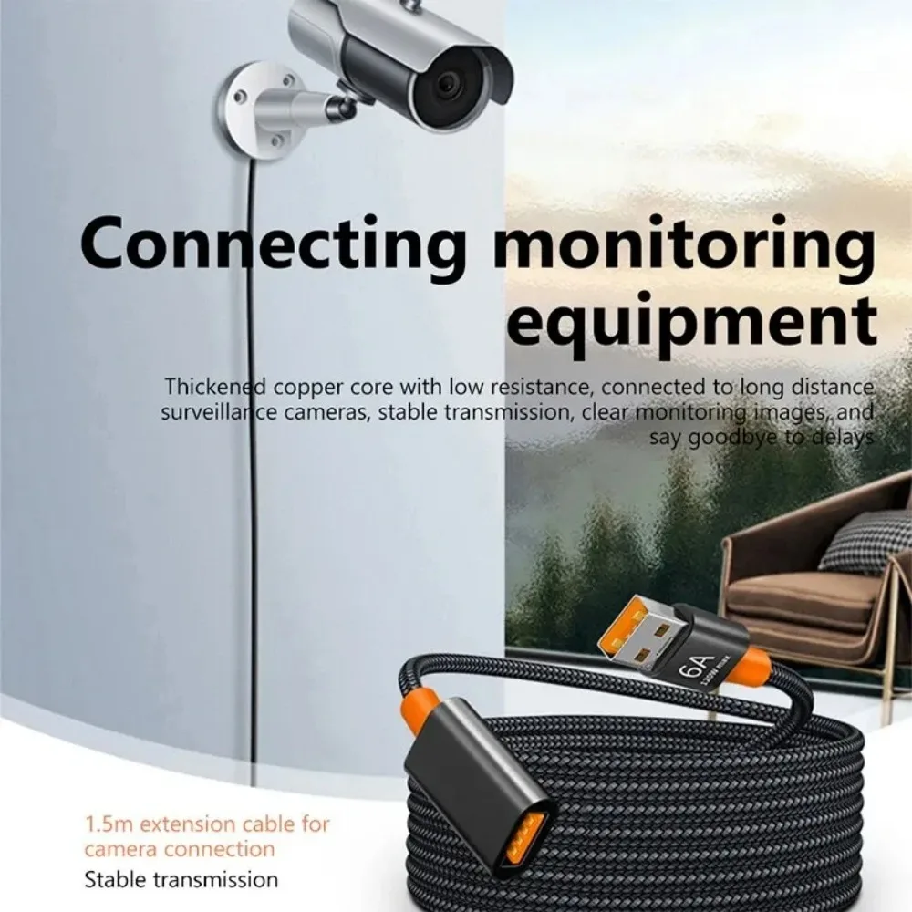 USB 3.0 Extension Cable Female To Male Extender Cord 6A High-Speed Transmission Data Cable for Computer Camera TV Laptop Printer