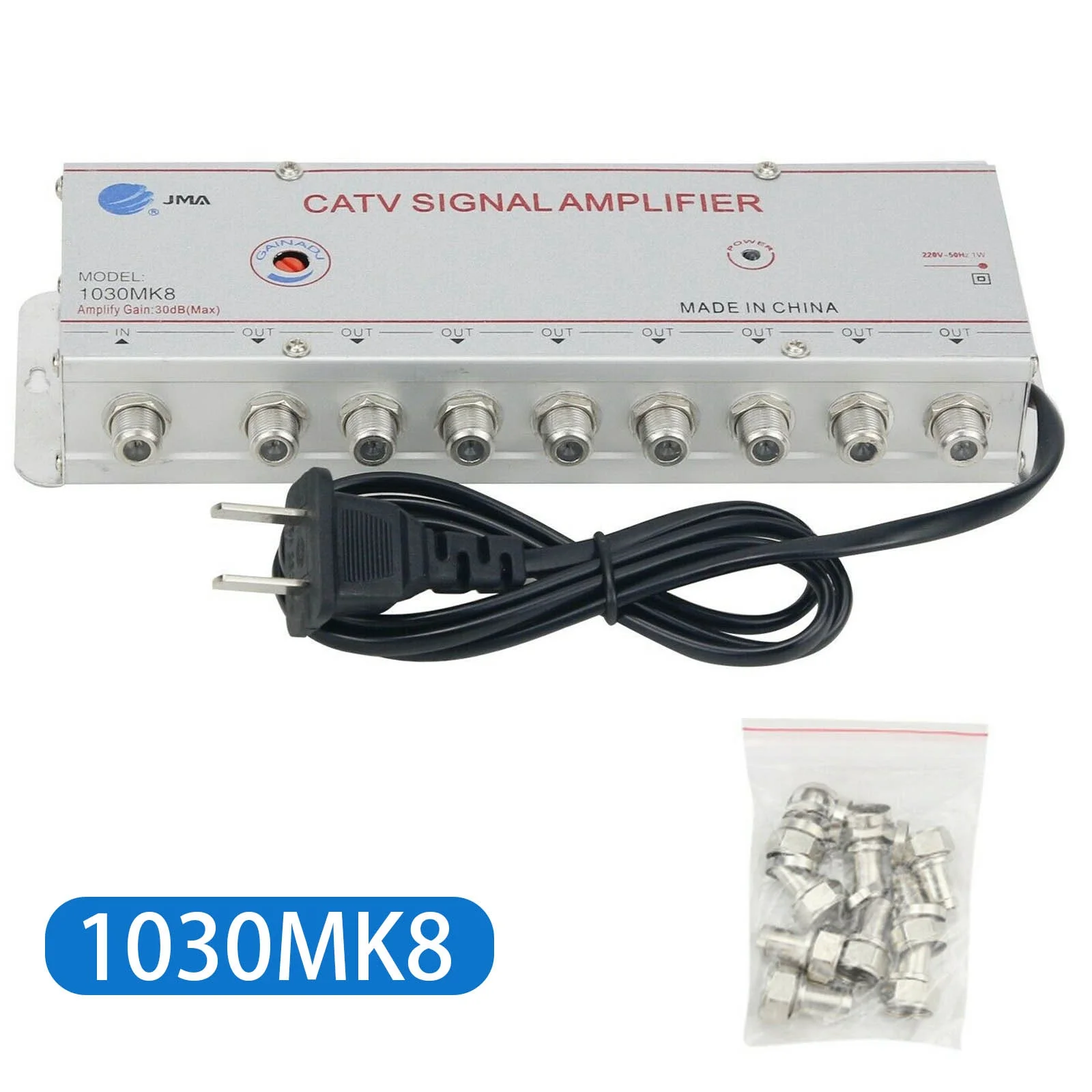 JMA 1030MK8 Cable TV Signal Booster CATV Signal Amplifier 1 IN 8 OUT