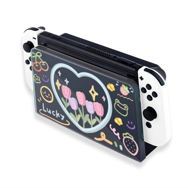 Nintendo Switch와 호환되는 1pc 꽃무늬 케이스