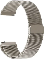 Elegant Milanese Loop Metal Bracelet Band - Premium Adjustable Strap for 20mm watch band (Vintage Gold)