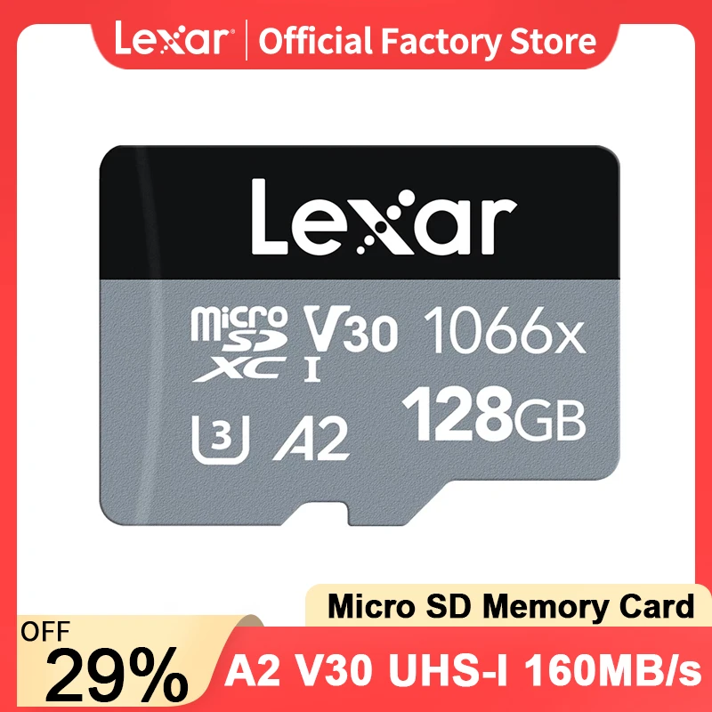 best memory card Novo lexar profissional 1066x micro sdxc UHS-I cartões sd cartão de memória 64gb 128gb 256gb 512gb u3 v30 a2 160mb/s ler 120mb/s 4gb memory card