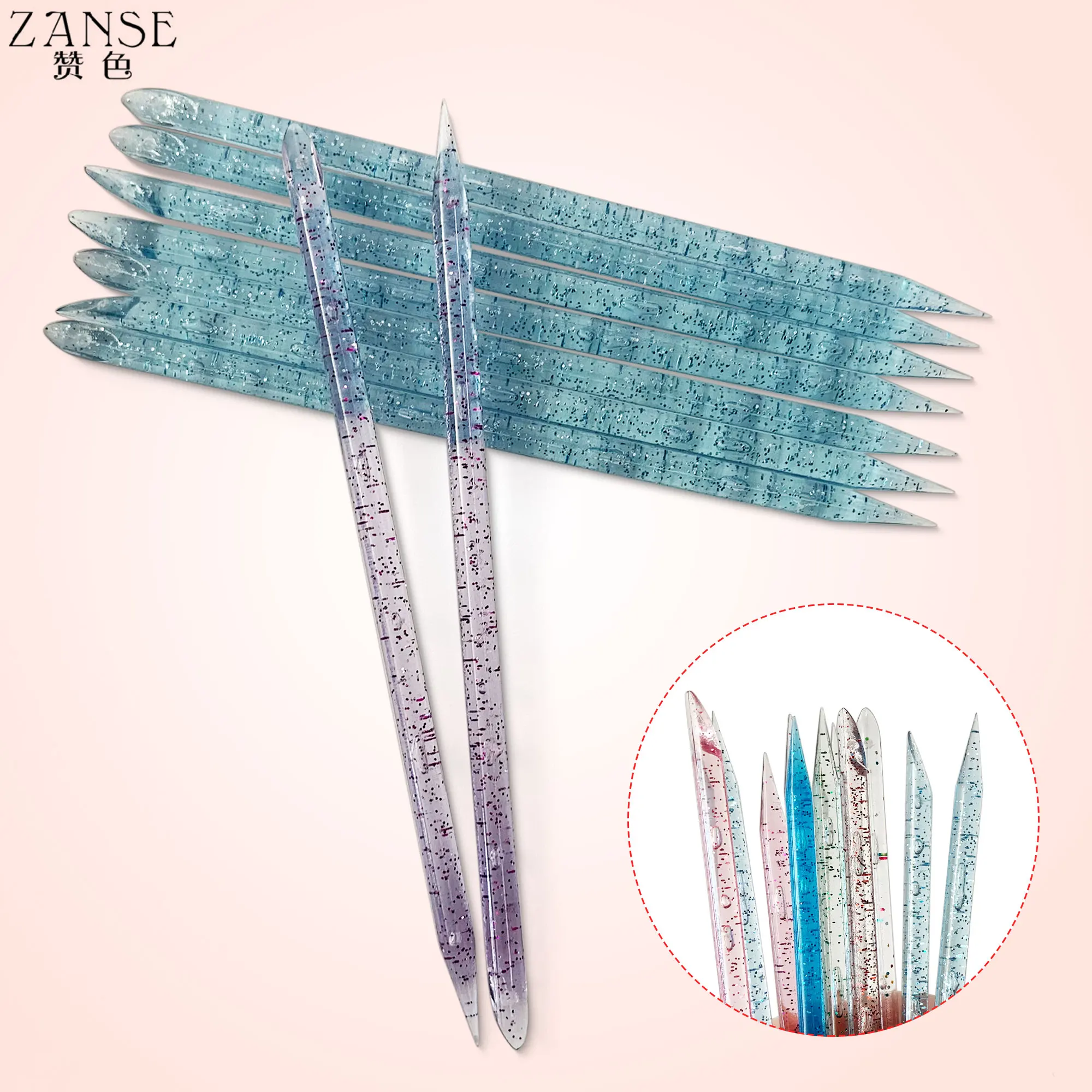 Nail Care Tools Crystal Double Head Reusable Manicure Pusher Cleaning Tool Nail Exfoliator Cosmetic Tools 5/50pcs nail art pusher,manicure tools,nail manicure tools,manicure pedicure tools,cuticle pusher