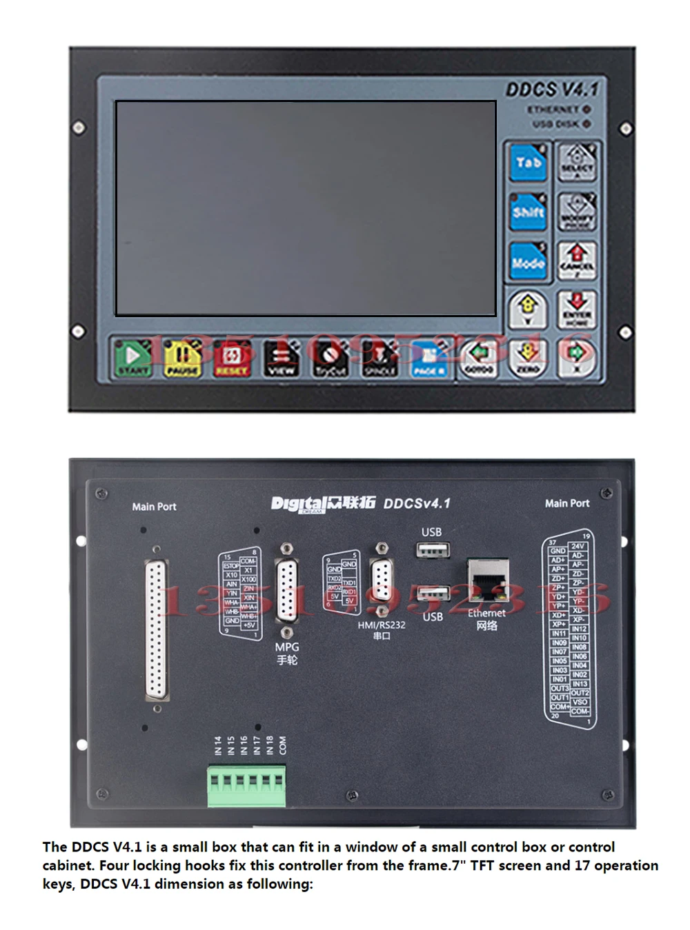 최신 ddcsv3.1/ddcsv4.1 CNC 오프라인 USB 컨트롤러 G 코드 3 축 4 축 + 비상 정지 핸드 휠 + 75W24V 전원 공급 장치, 최신