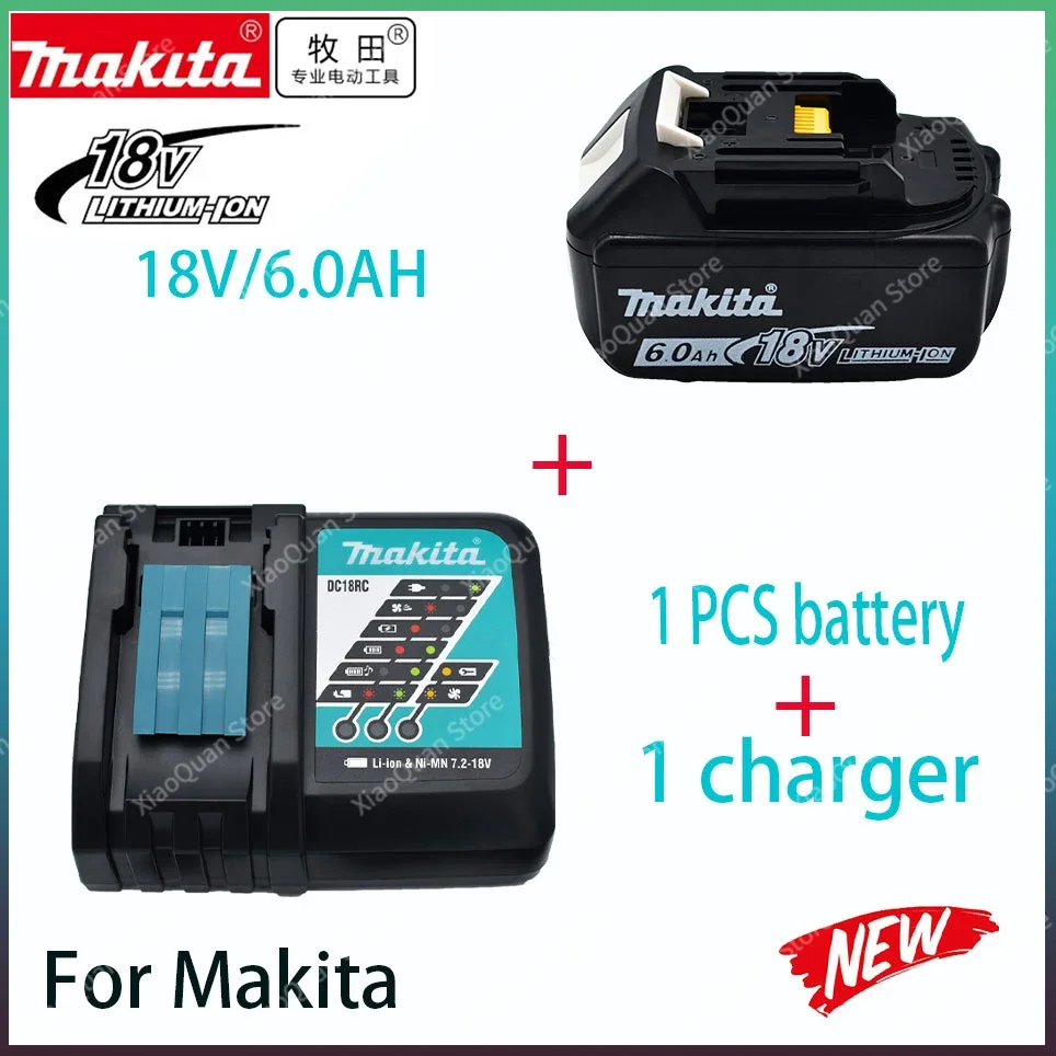 

100% Original Makita 6.0Ah 18V Li-ion Battery Charger DC18RF BL1840 BL1830 BL1430BL1440 DC18RC Charging Tool With USB Port