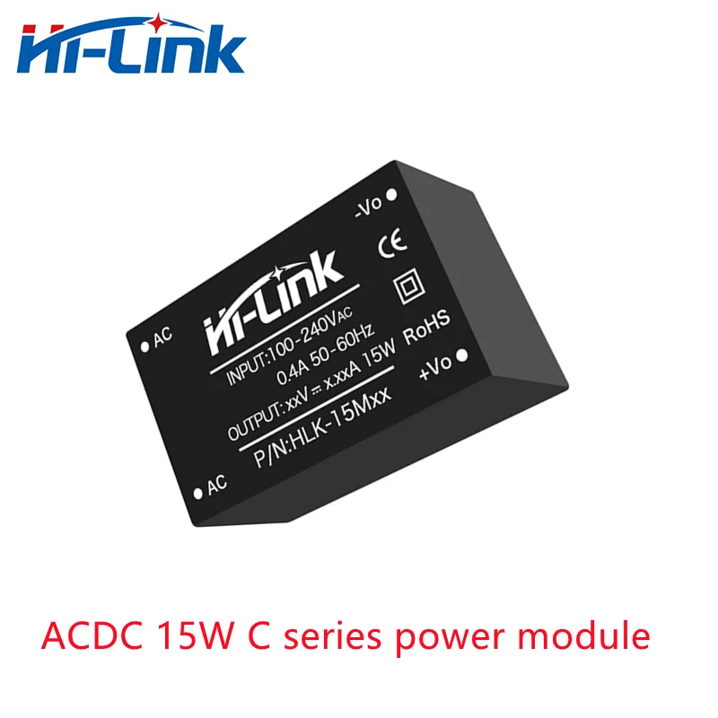 20 개/몫 HLK-15M12C ACDC 컨버터 전원 모듈 15W 220V 12V 1.25A 절연 스위칭 스텝 다운 전원 공급 장치