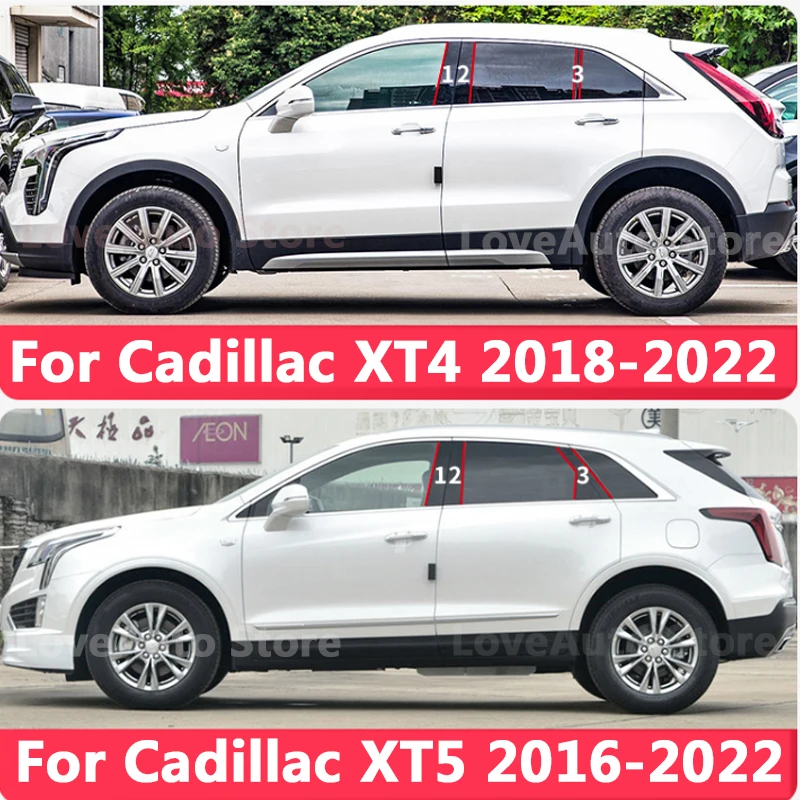 civile dug Værdiløs For Cadillac Xt4 Xt5 2016-2022 Car Window Central Column B C Pillar Cover  Trim Sticker Exterior Frame Accessories Cover - Car Stickers - AliExpress