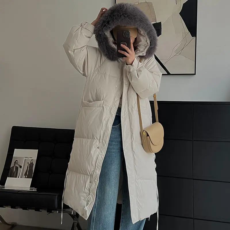 

Duck Down Jacket for Women Winter 2023 New Korean Fashion Solid Chic Long Sleeve Puff Thicken Keep Warm Coats T554