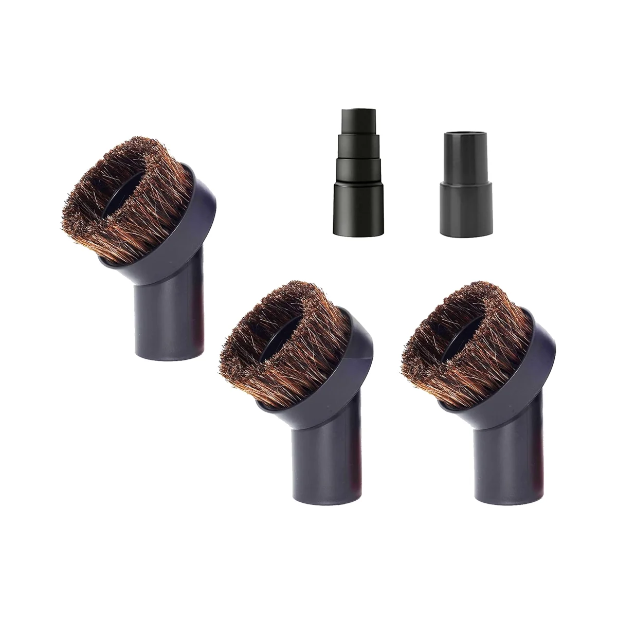 

Round Horsehair Vacuum Dust Brush Attachment Compatible with Most Vacuum Cleaners with 1 1/4 Inch or 1 3/8 Inch Hose
