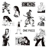 10/30/65pcs Black And White One Piece Stickers Luffy Zoro Anime Sticker Skateboard Motorcycle Cup Stationery Classic Toy Decal 3