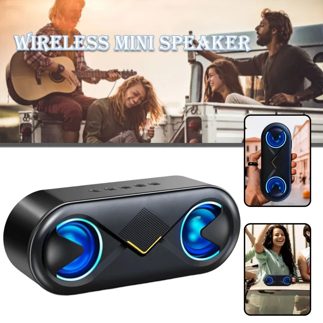 

New High Bass Ultra Loud bluetooth-compatible Speakers Portable Wireless Speaker Outdoor Fine Workmanship and Good Performance