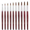 Kolinsky Acrylic Nail Art Brush Wood Handle Nail Art Mink Brush Gel Builder Nail Tools Manicure Brush Drawing Tools Size 4-14 1