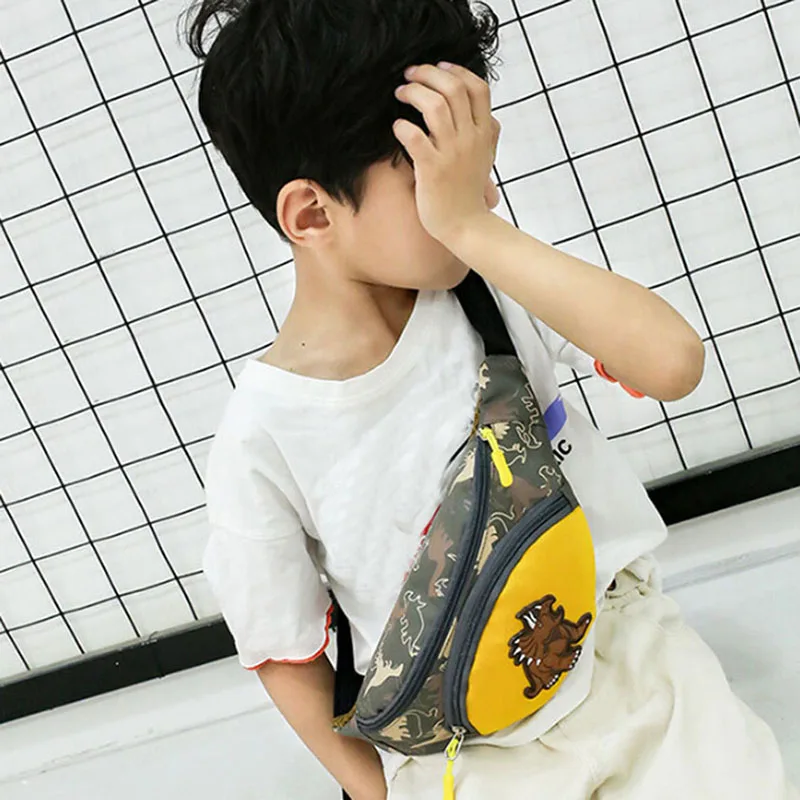 

Kid Waist Bag For Girl Boy Cute Fanny Cartoon Dinosaur Chest Bag Children Belt Bag Money Pouch Baby Zipper Waist Pack Bum Bag