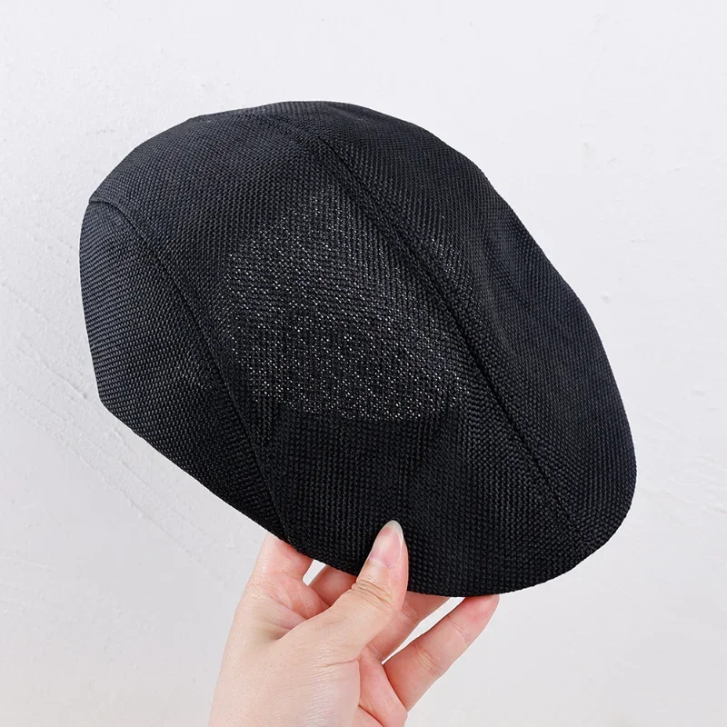 Men Spring and Summer Berets British Style Beret Hat Retro England Hats Male Fashion Hats Peaked Painter Caps for Dad 5