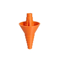 Portable Refillable Bottle Funnel & Liquid Transfer Kit for Fragrance, Oils, Lotions, and Shampoos (Orange)