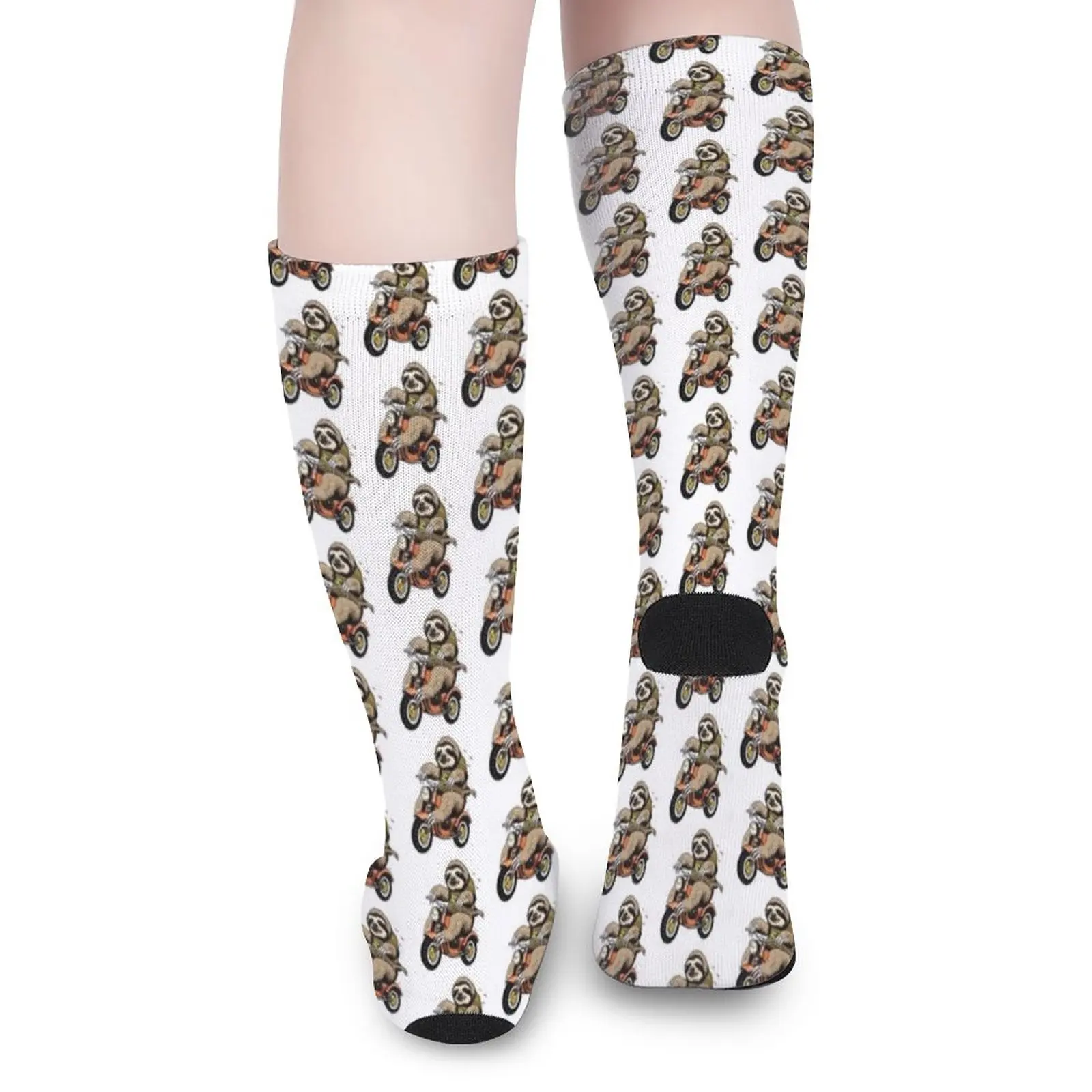 A Retro Sloth Riding a Motorcycle Socks men socks cotton Hiking boots Socks men cotton