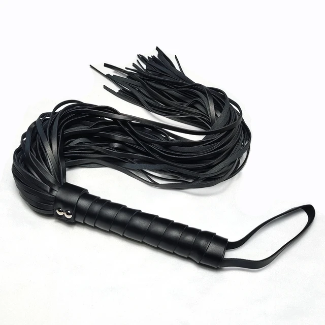 Spanking Paddle with PU, Floggers for Adult Sex Play Bondage Restraint Sex  Toy for Couples SM Sex Play Flogger Black, Horse Whip BDSM for Adults