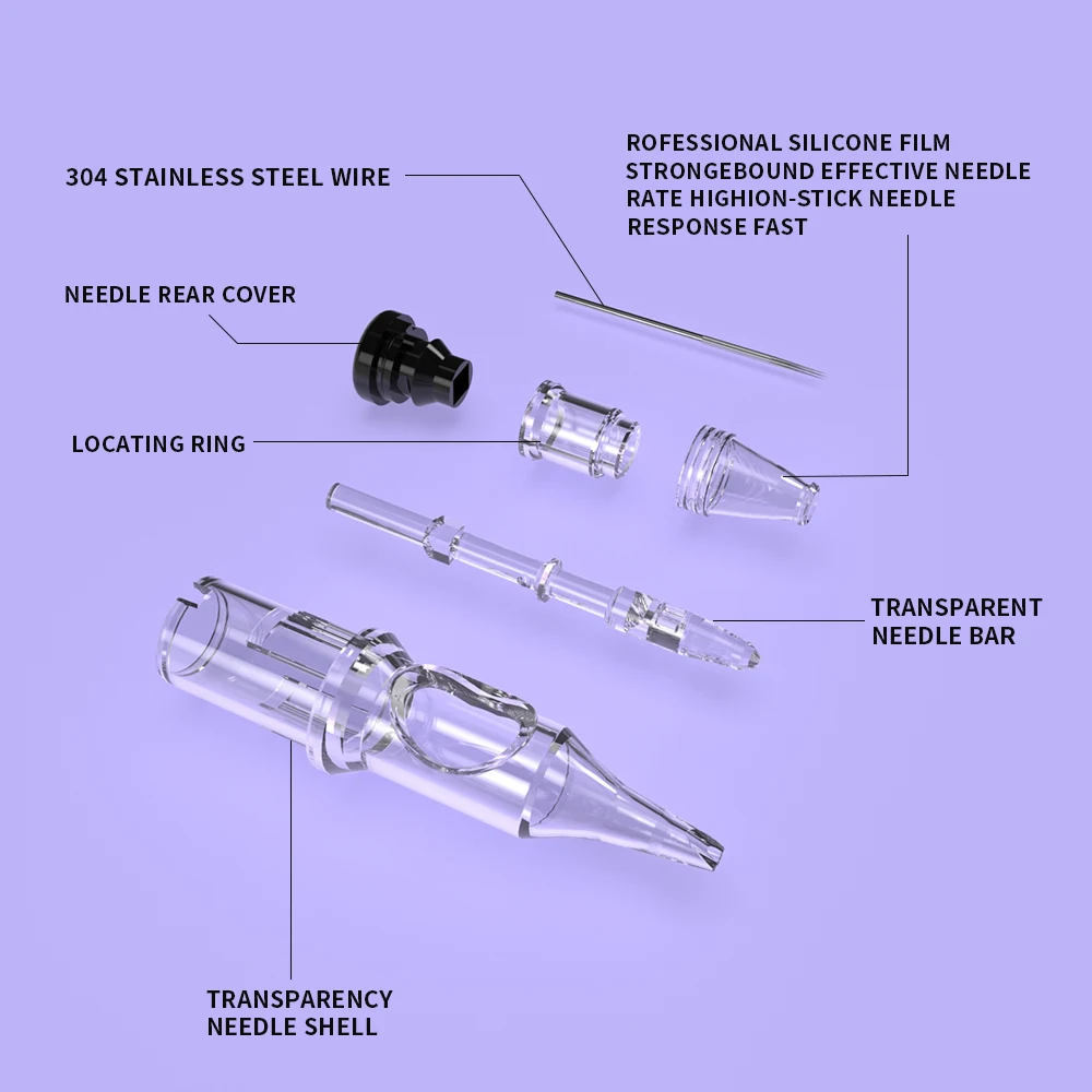 Rotary Wireless Tattoo Machine Kit Complete Tattoo Set with 10PCS Cartridge Needle Permanent Makeup Tool for Tattoo Artist 5