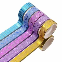 20Rolls Glitter Stickers Paper Adhesive Tapes DIY Decorative Label Craft For Office School Tape Decorative Stickers Random Color 2