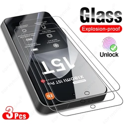 3 - Pack Premium 9H Tempered Glass Screen Protector Sheets - Xiaomi T15 (Transparent)