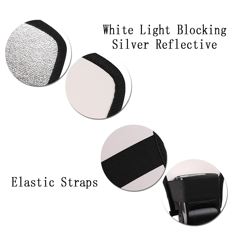Camera Softbox Camera Flash Reflector Flash Diffuser Camera Flash Diffuser Softbox Photo Flash Light Reflector Camera Difusor 2-in-1 Silver/White Photo Studio Accessories